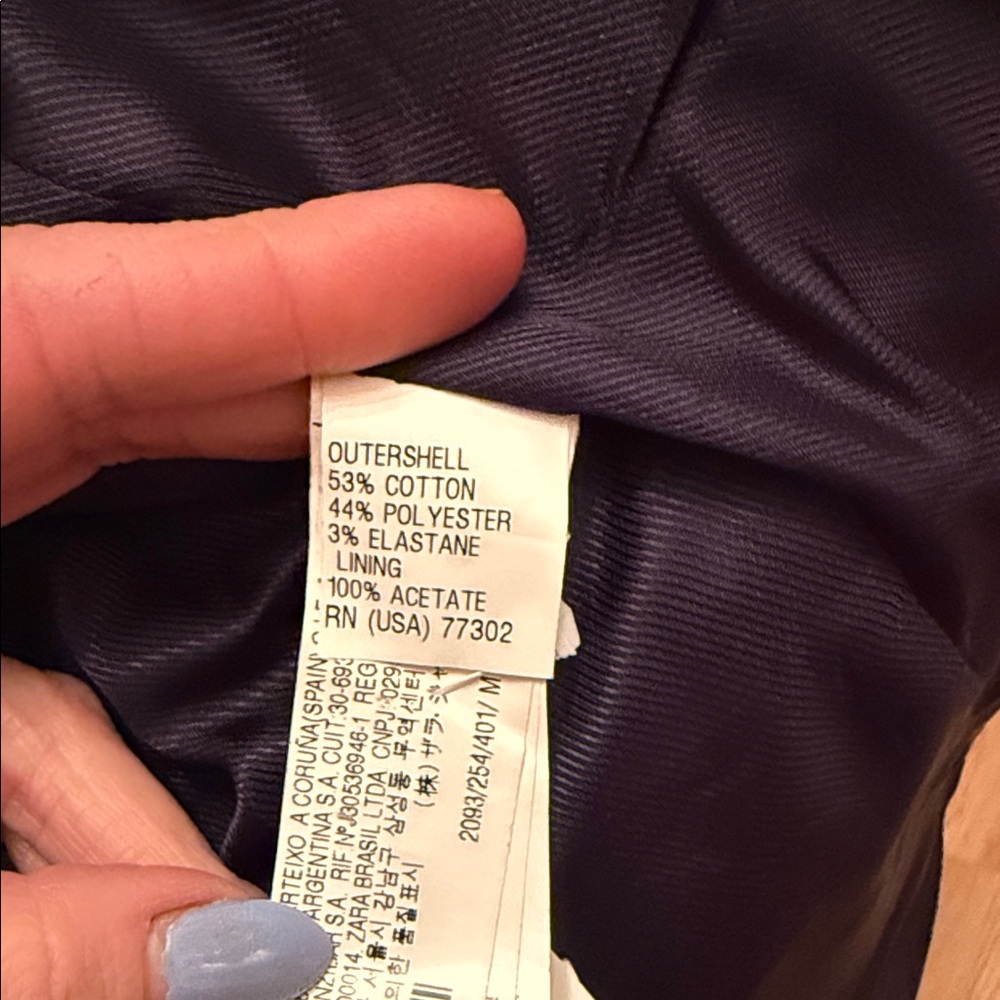 Zara Navy Women's Blazer - Picture 4 of 4